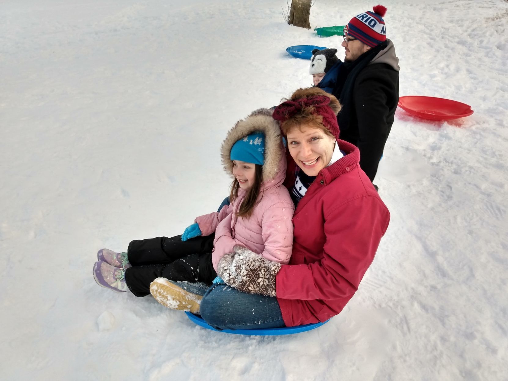 Sledding at WE Valley hill